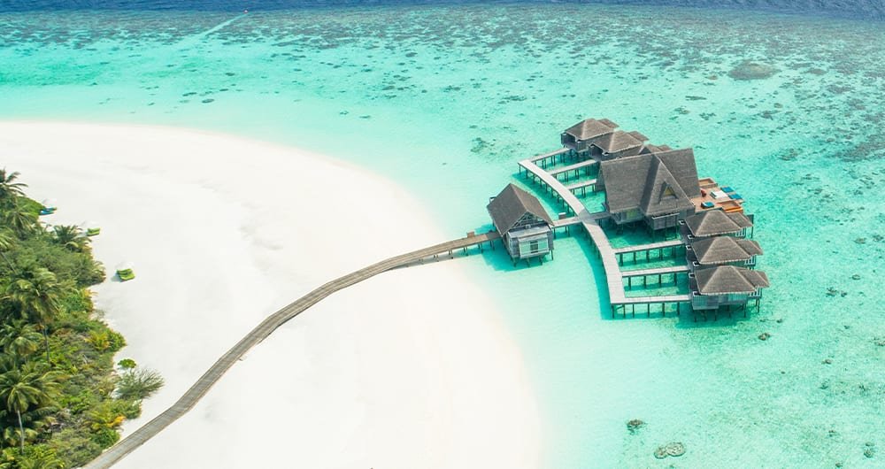 maldives aerial of property