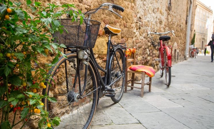 bicycle in tuscany in italy
