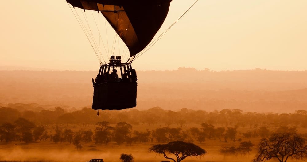 Balloon safari in Kenya
