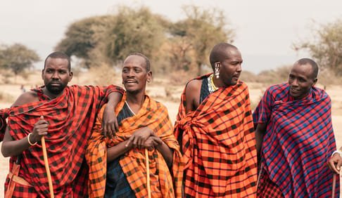 Maasai warriors in the Mara, Kenya