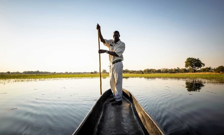 Canoe trip in Botswana