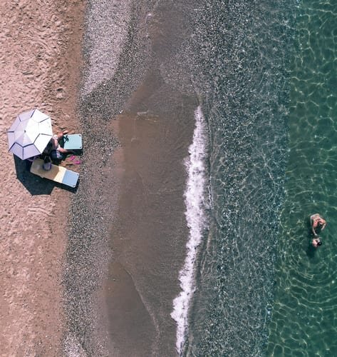 Greece beach family
