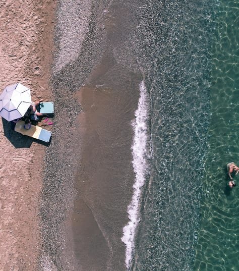 Greece beach family