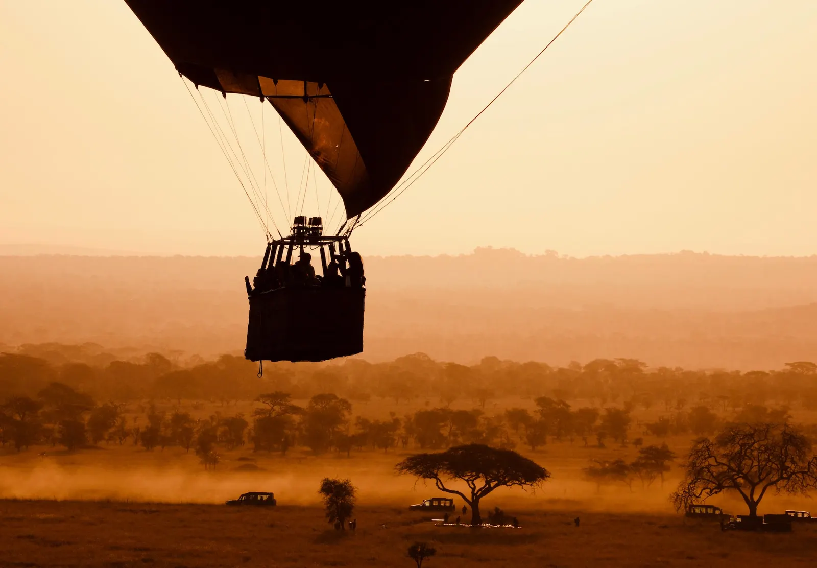 Balloon safari in Kenya