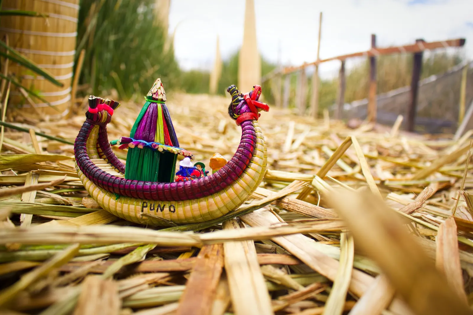 Puno boat model on Lake Titicaca, Peru