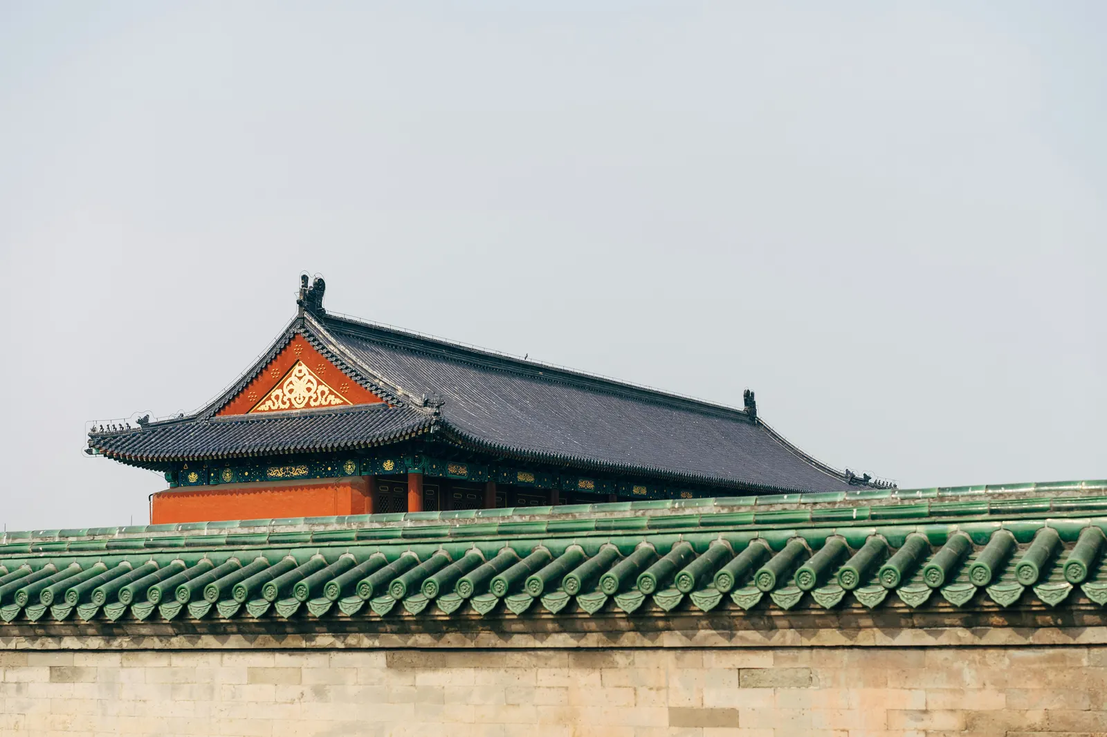 Intricate rooftops in China