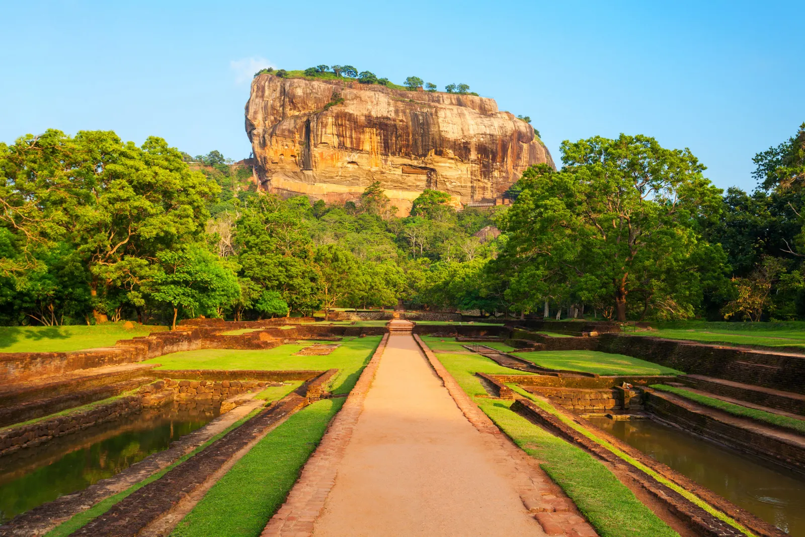 Sigiraya ancient rock in Sri Lanka
