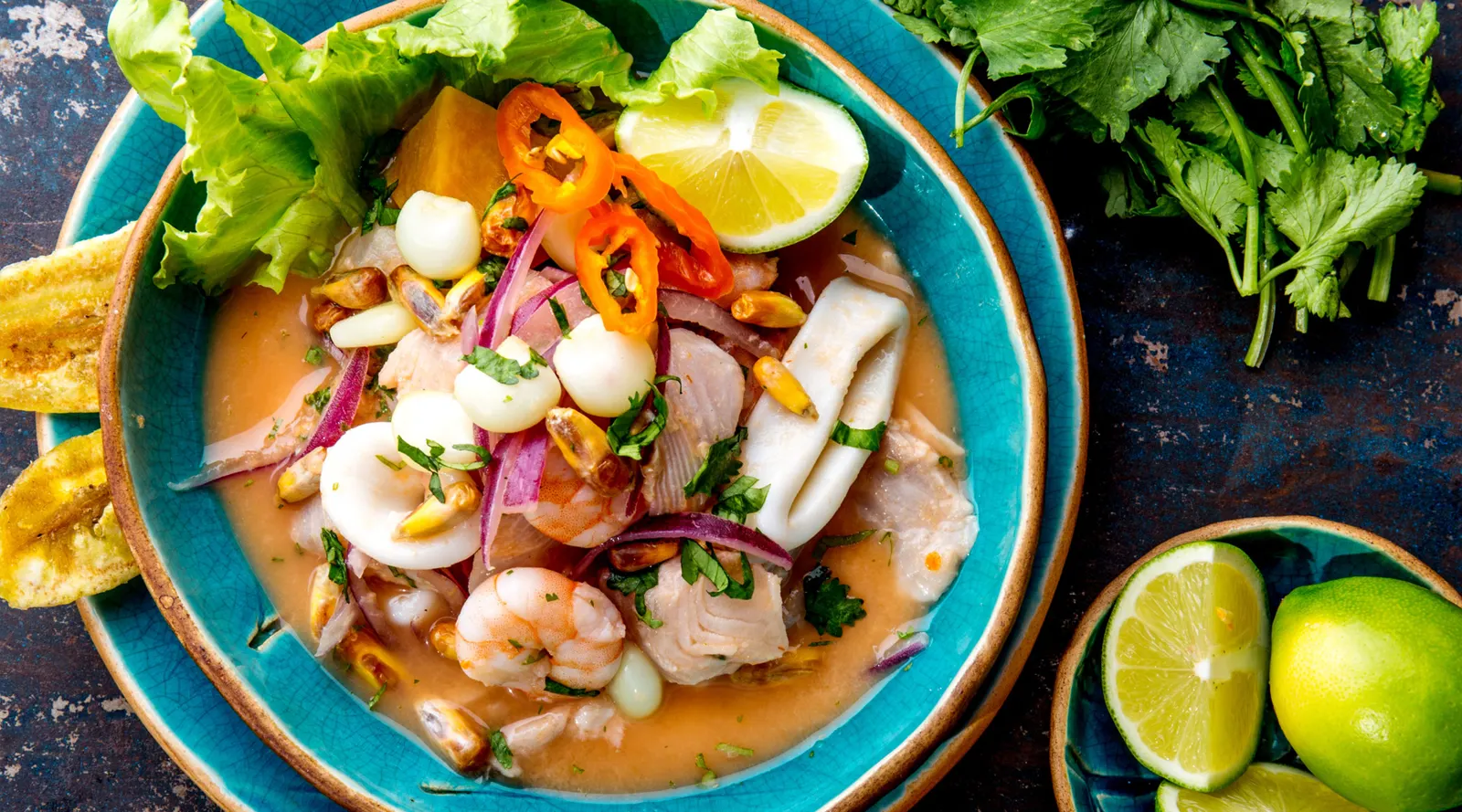 Ceviche dish in Lima, Peru